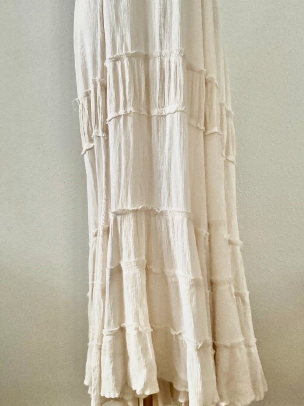 FREE PEOPLE Burst Of Bliss Halter Maxi Dress Cream Women’s Size Medium Boho Chic - Picture 6 of 15